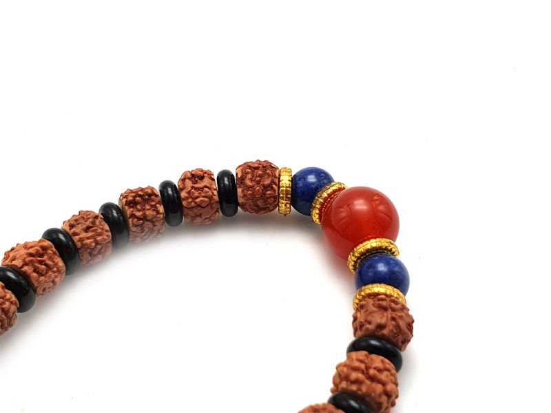 Tibetischen Schmuck - Mala Armband - Samen und schwarzen Perlen 3