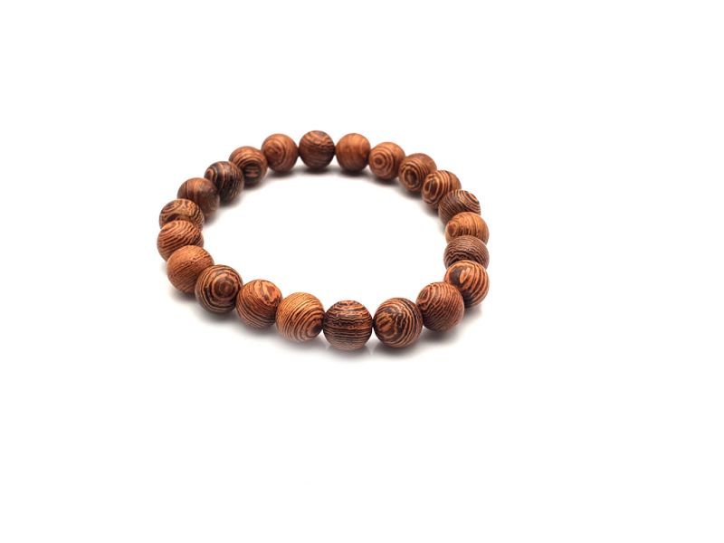 Tibetisches Mala-Armband aus Holz - 8mm - 100% natürlich - Afrikanisches Rosenholz 2