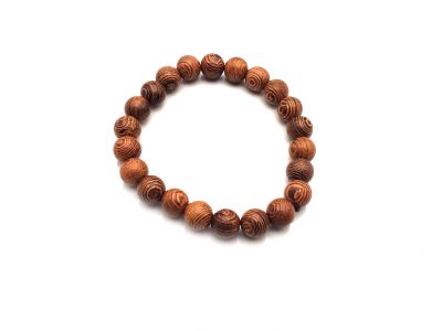 Tibetisches Mala-Armband aus Holz - 8mm - 100% natürlich - Afrikanisches Rosenholz