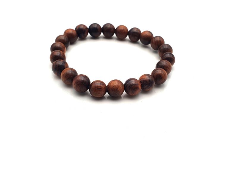 Tibetisches Mala-Armband aus Holz - 8mm - 100% natürlich - Rosenholz 2