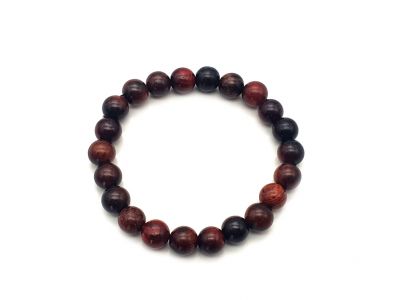 Tibetisches Mala-Armband aus Holz - 8mm - 100% natürlich - Rosenholz