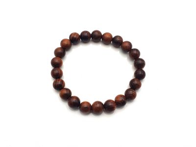 Tibetisches Mala-Armband aus Holz - 8mm - 100% natürlich - Rosenholz