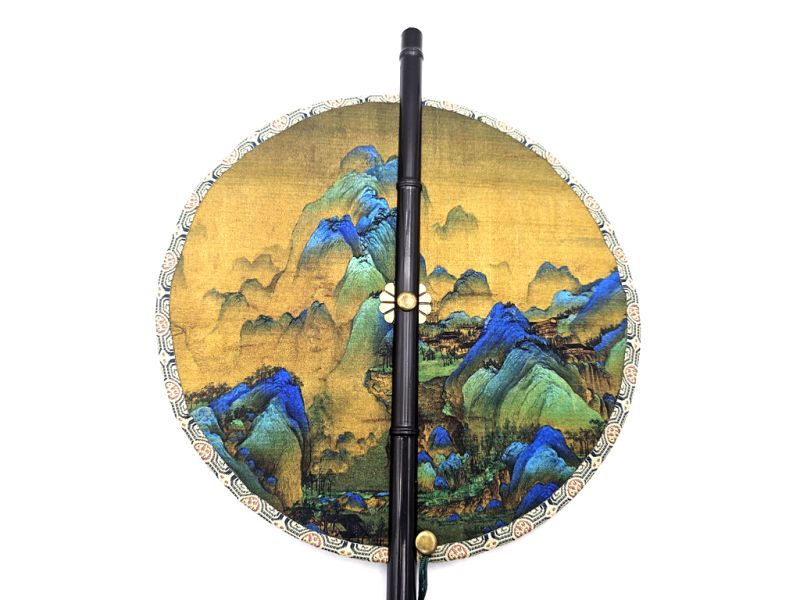 Traditional Chinese Roll-up Fan - Chinese landscape - mountain 3