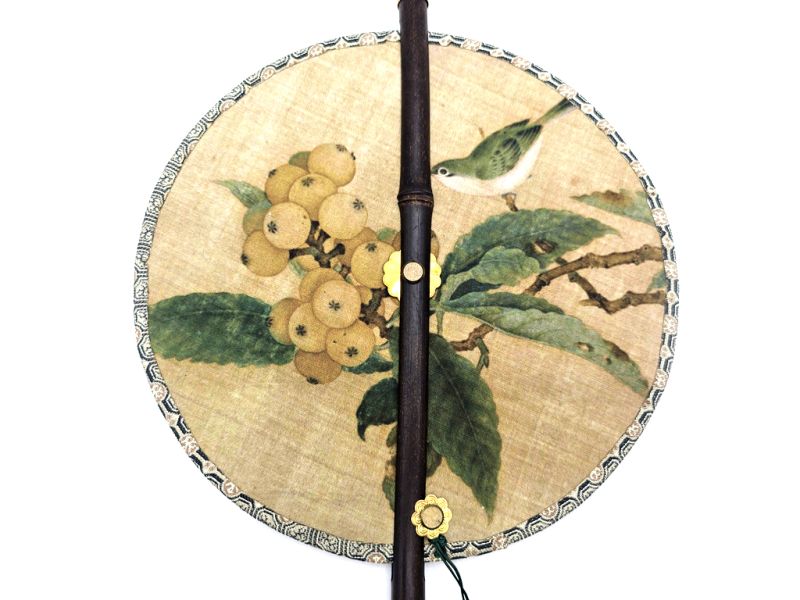 Traditional Chinese Roll-up Fan - The bird 2