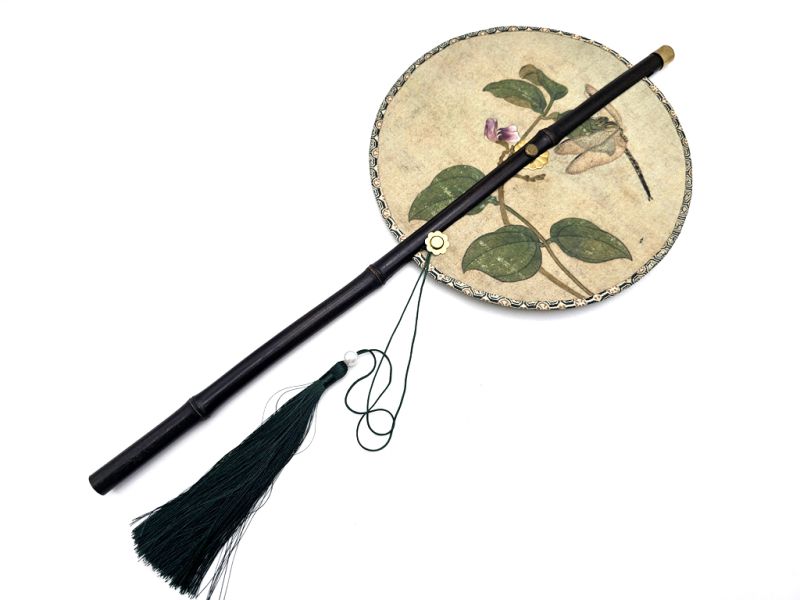 Traditional Chinese Roll-up Fan - The dragonfly 1