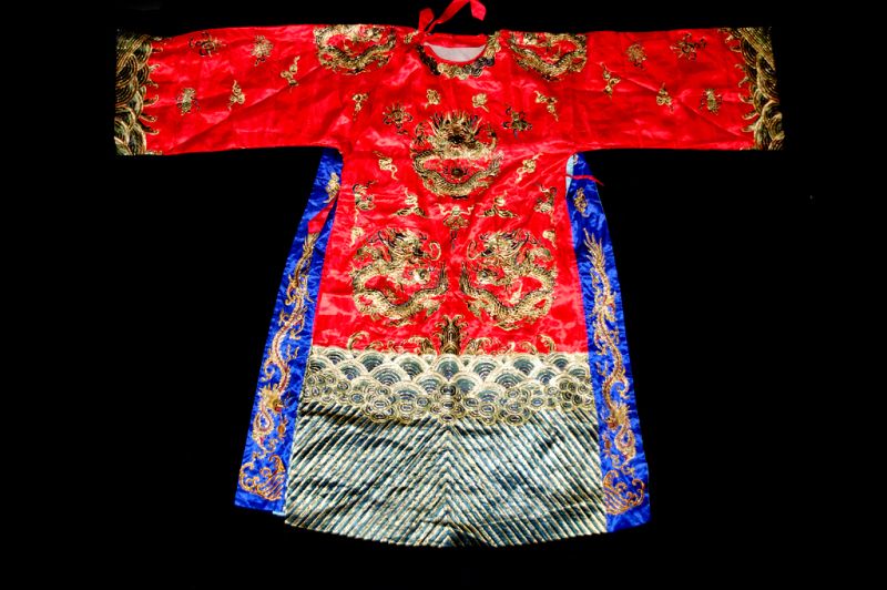 Traditional Chinese Theater Costume (age 10 years) - Red - Exceptional quality 1