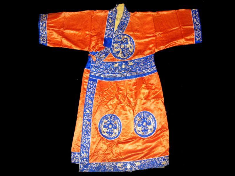 Traje de teatro tradicional chino antiguo - Naranja - Atuendo del Emperador 1