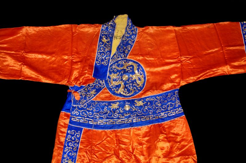 Traje de teatro tradicional chino antiguo - Naranja - Atuendo del Emperador 2