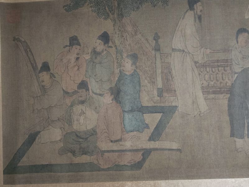 Very Large Chinese Kakemono Painting The Spring Banquet - Song Dynasty 2