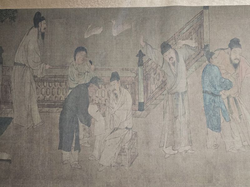 Very Large Chinese Kakemono Painting The Spring Banquet - Song Dynasty 3