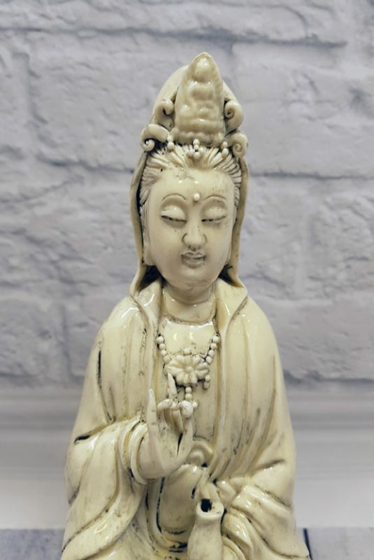 Weiße chinesische Statue - Porzellan Dehua - Göttin 2