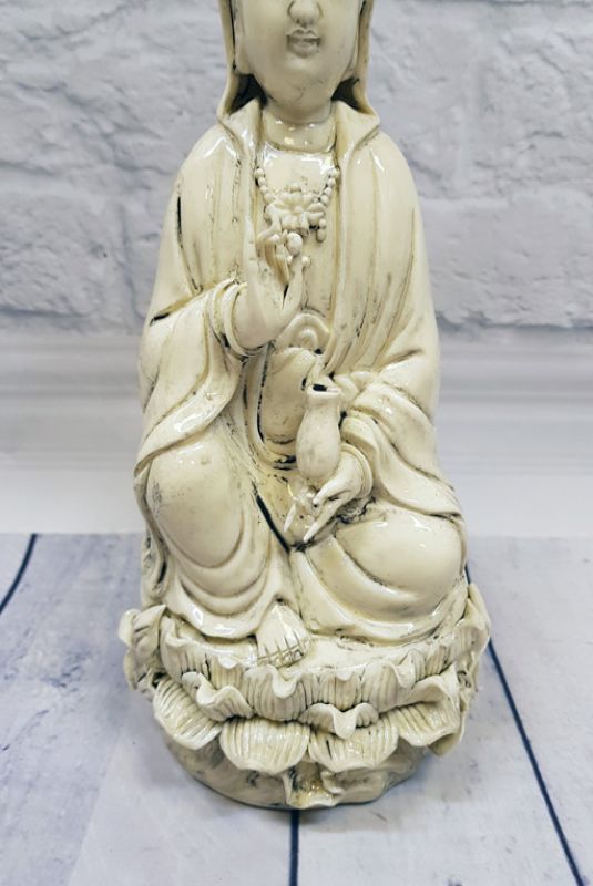 Weiße chinesische Statue - Porzellan Dehua - Göttin 3