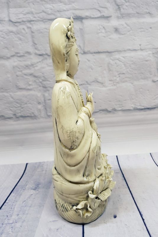 Weiße chinesische Statue - Porzellan Dehua - Göttin 5